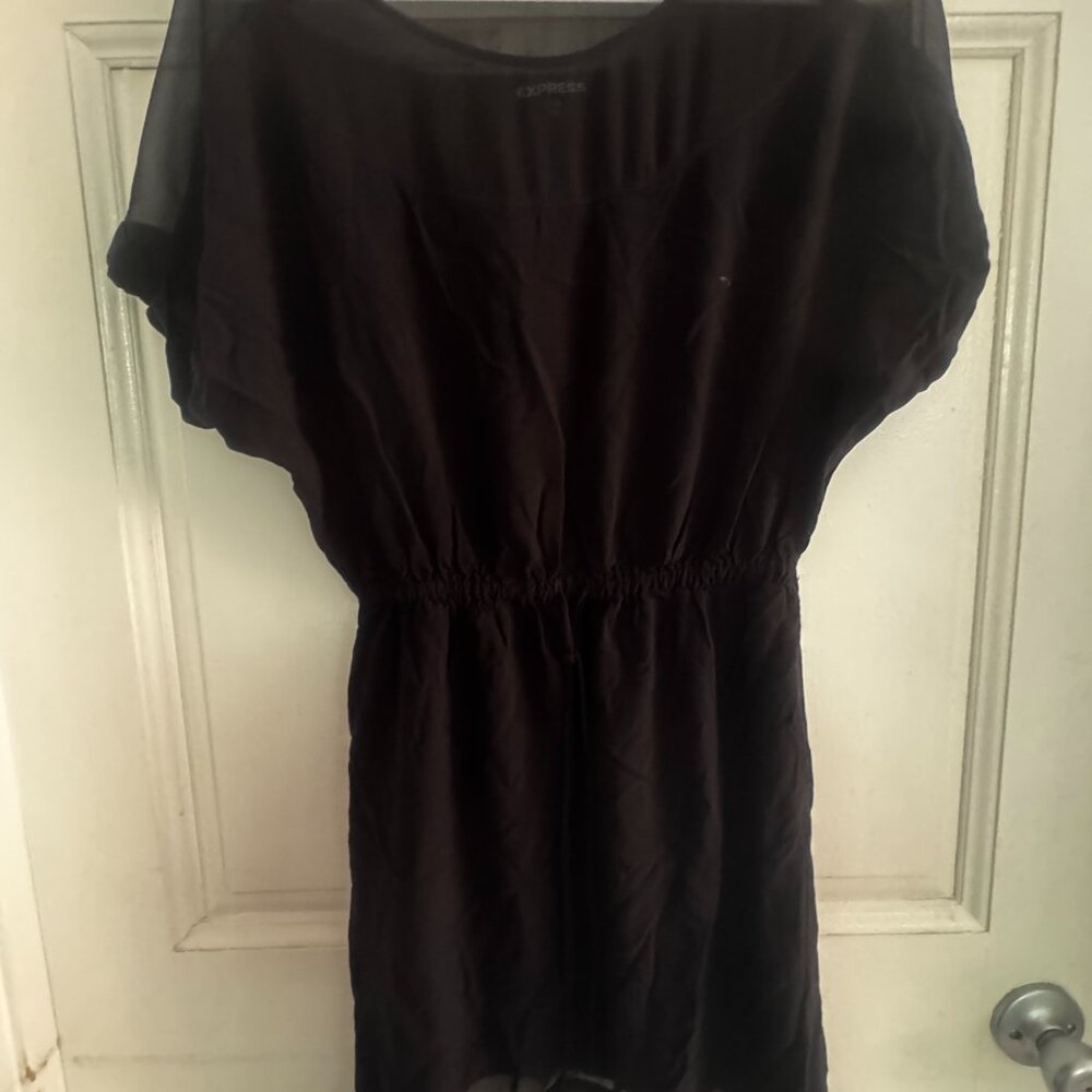 Express Black Mesh on top‎ Top Womens Size XS